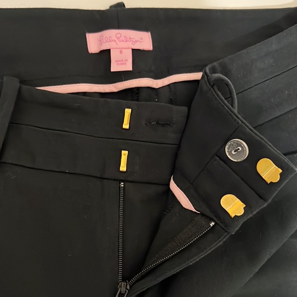 Lilly Pulitzer Jet Set Women Sz 6 Black Low Rise Stretch Bootcut Trouser Pants - Picture 12 of 12